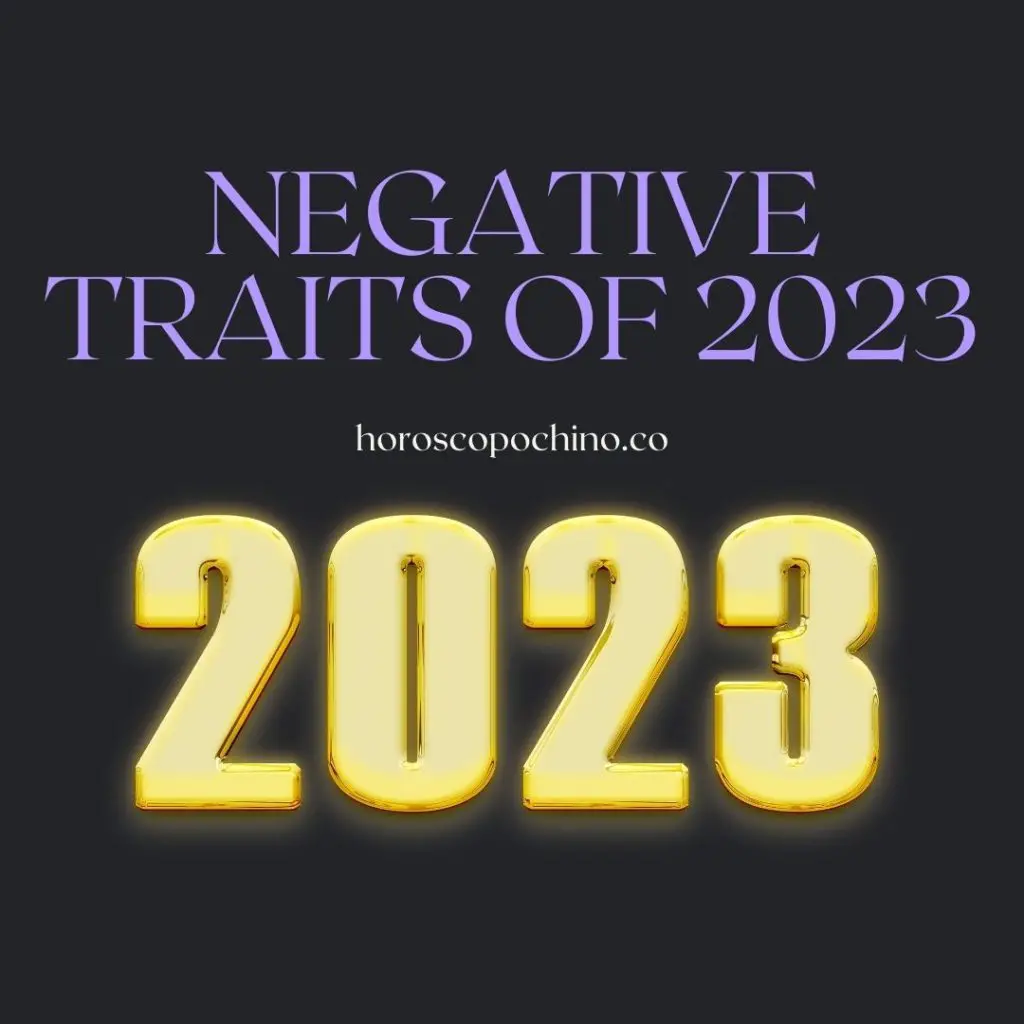 Traits négatifs de 2023